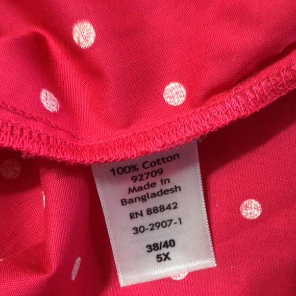 Woman Within Red Sleeveless Polka Dot Tunic 5X - Picture 8 of 10